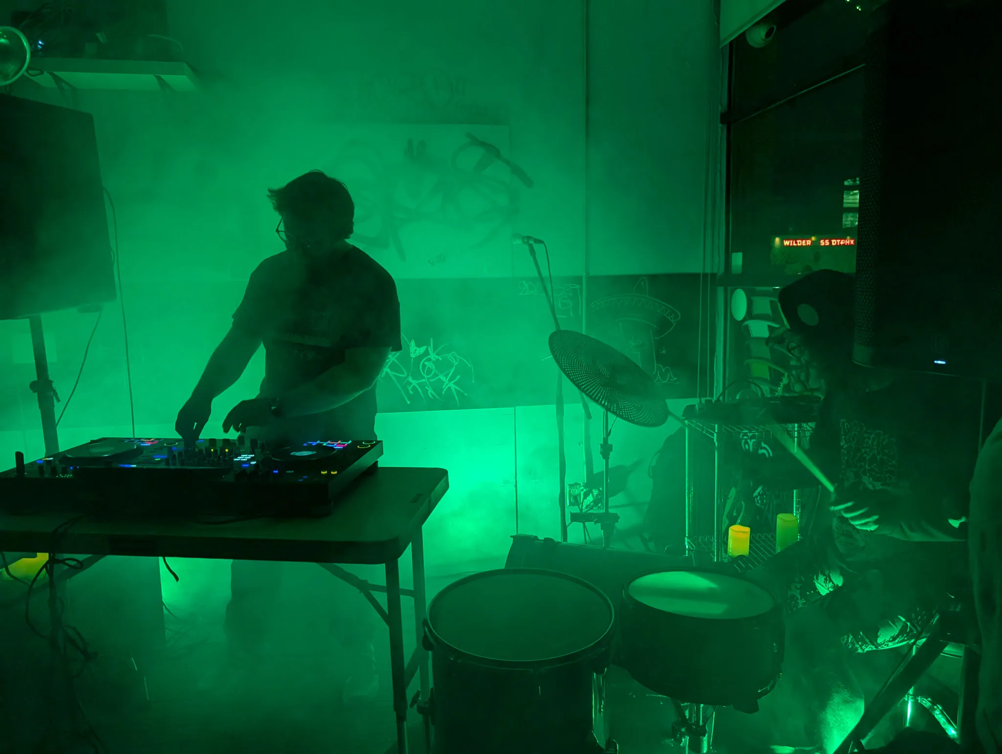 A live music night with Jubu and Jake from ANEURYST at MYSPACE in Phoenix.